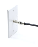 White Video Wall Jack for Coax Cable F Type Coaxial Wallplate (Wall Plate) - 3 GHz Coupler Approved for Comcast, DIRECTV, Satellite Dish, and Antennas (4 Pack)