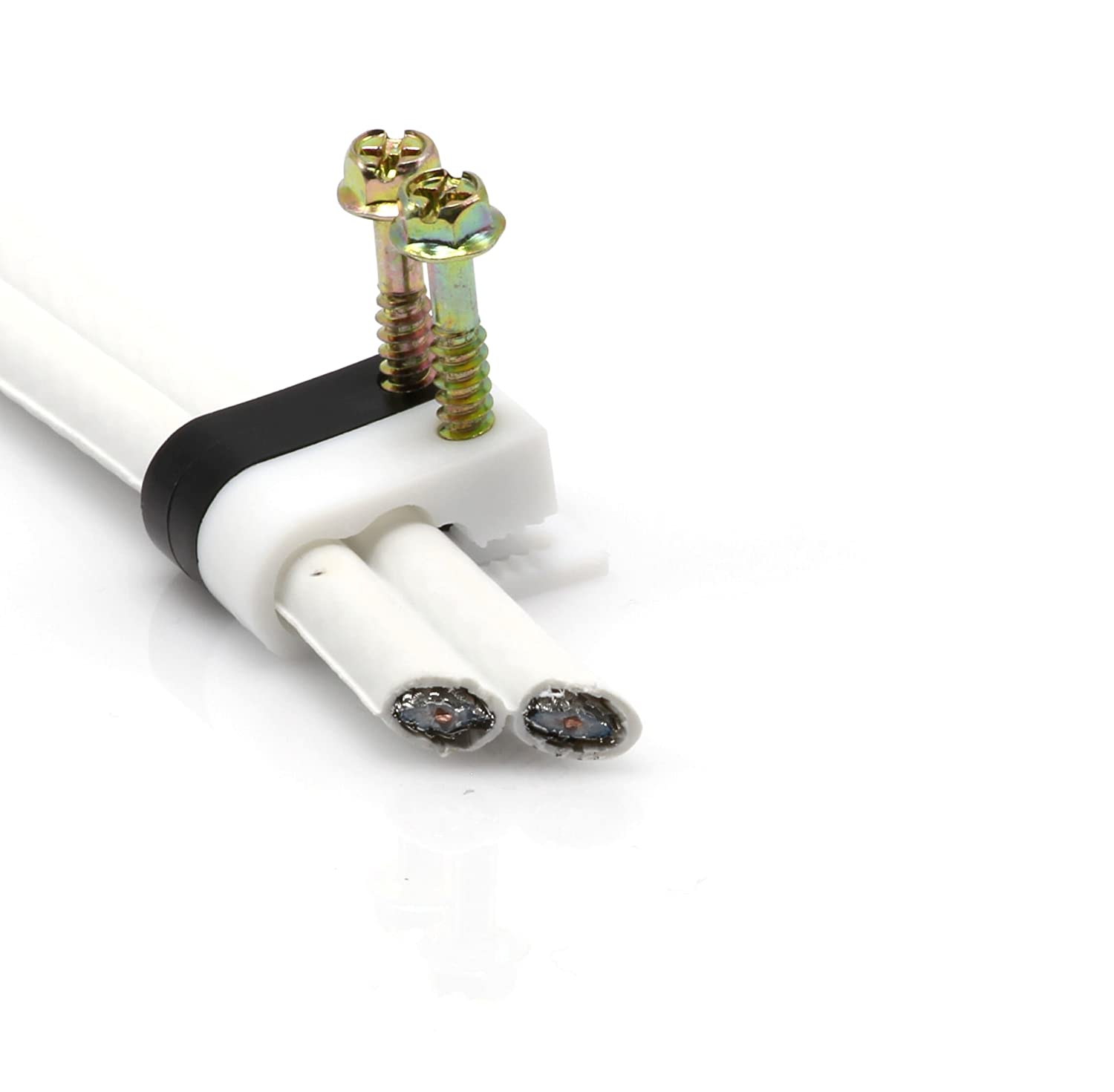 THE CIMPLE CO - Dual, Twin, or Siamese Coaxial Cable Clips, Cat6, Electrical Wire Cable Clip, 1/2 in Screw Clip and Fastener, White (50 pieces per bag)