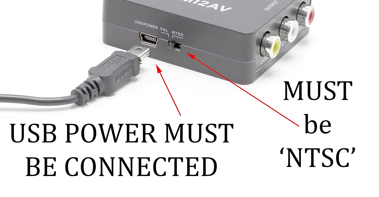 NTSC to PAL Converter Kit - TV Converter from PAL to NTSC - Bi-Directional TV System Converter Adapter with Two RCA Cables - (White) - DOES NOT CONVERT ACTUAL DVD OR VHS, ONLY OUTPUT