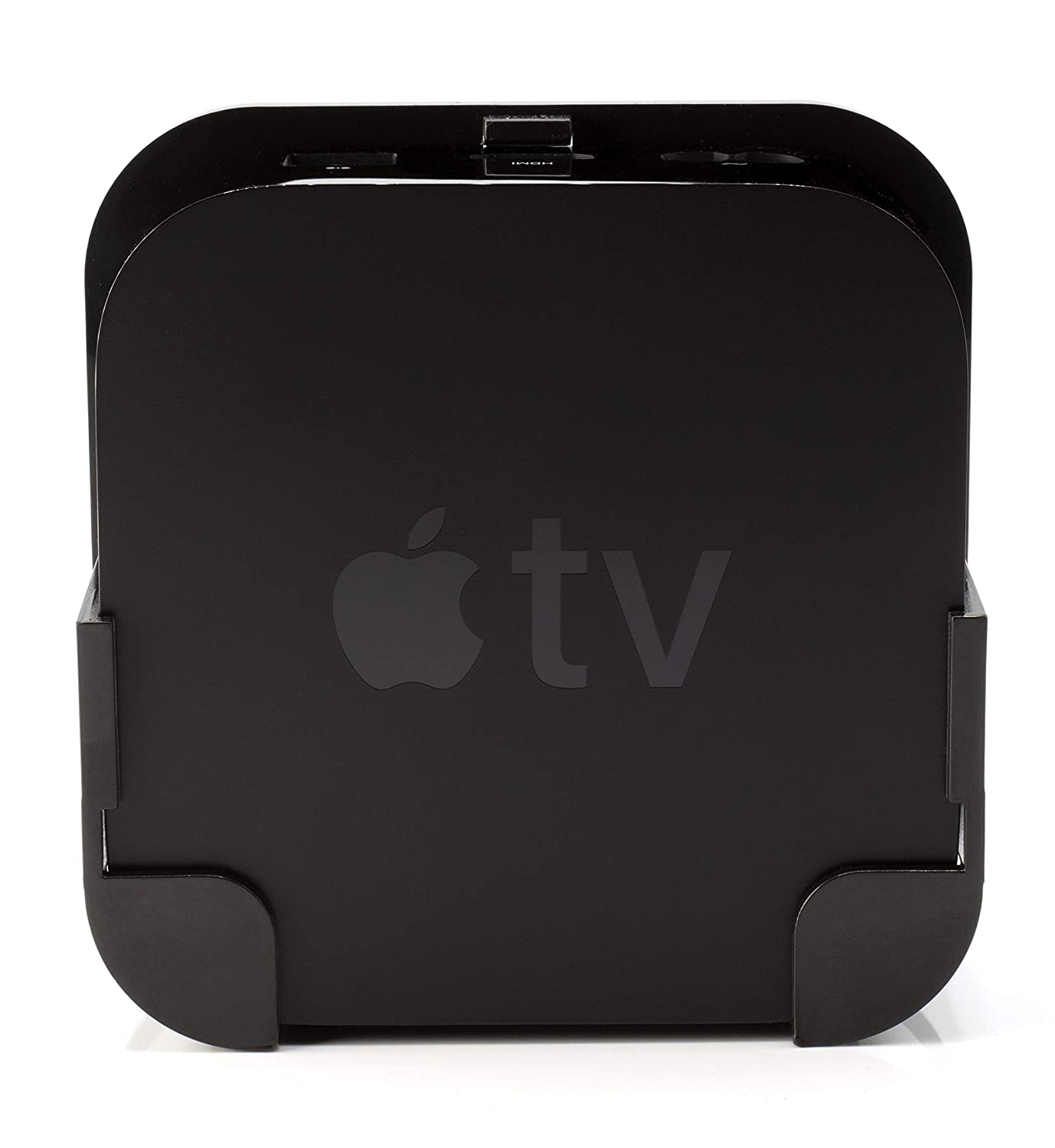 ATV 4K Mount - Compatible with 4th Generation Media Players - Easy Wall Mounting System - Includes a Premium HDMI Cable - Black (works with apple tv 4, and 4K)