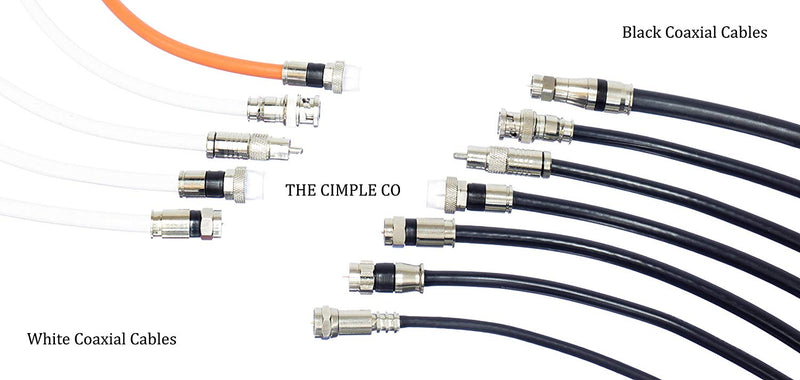 12' Feet, White RG6 Coaxial Cable (Coax Cable) | Made in the USA | F81 / RF