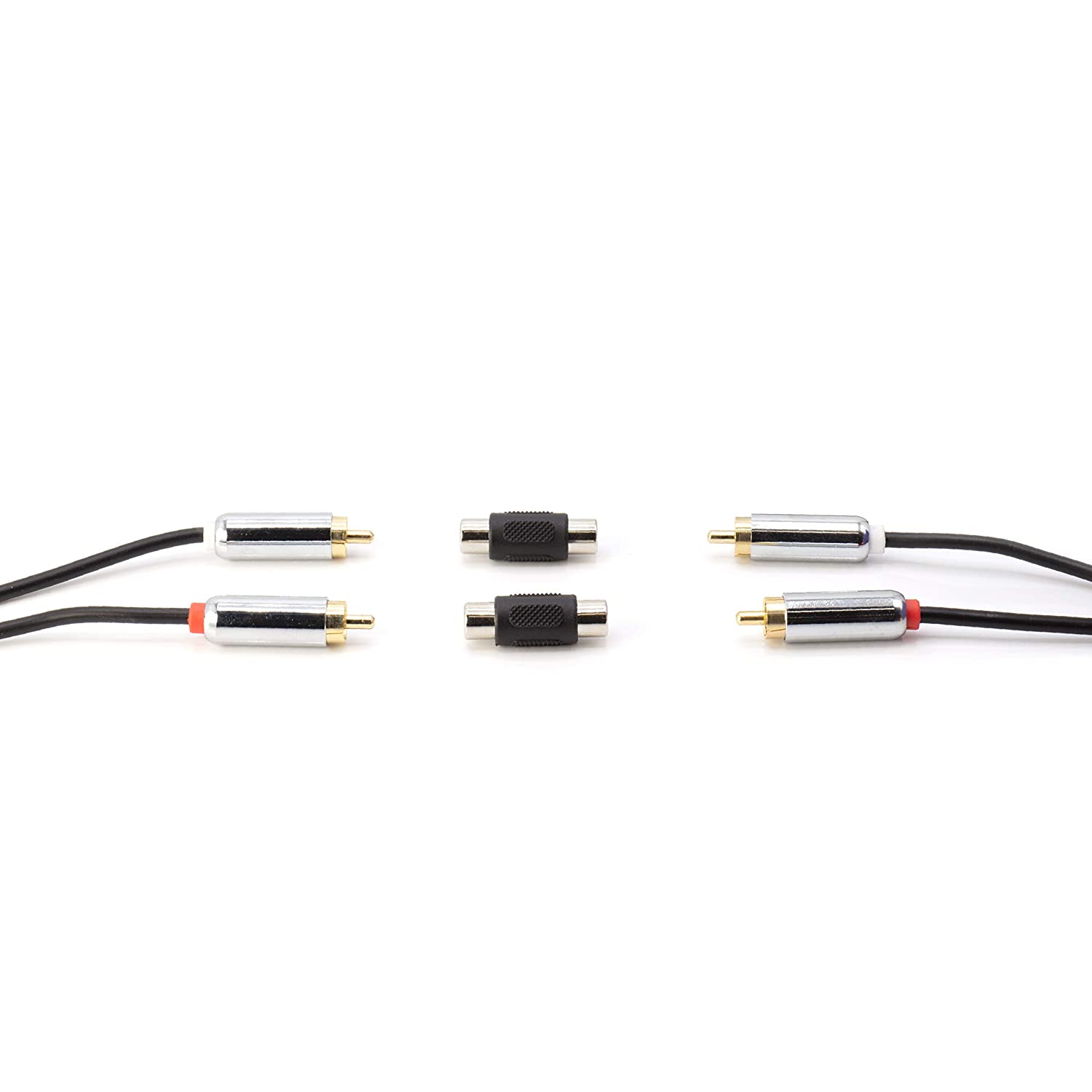 RCA Adapter, Female to Female Coupler, Extender, Barrel - Audio Video RCA Connectors, for Audio, Video, S/PDIF, Subwoofer, Phono, Composite, Component, and More - 100 Pack