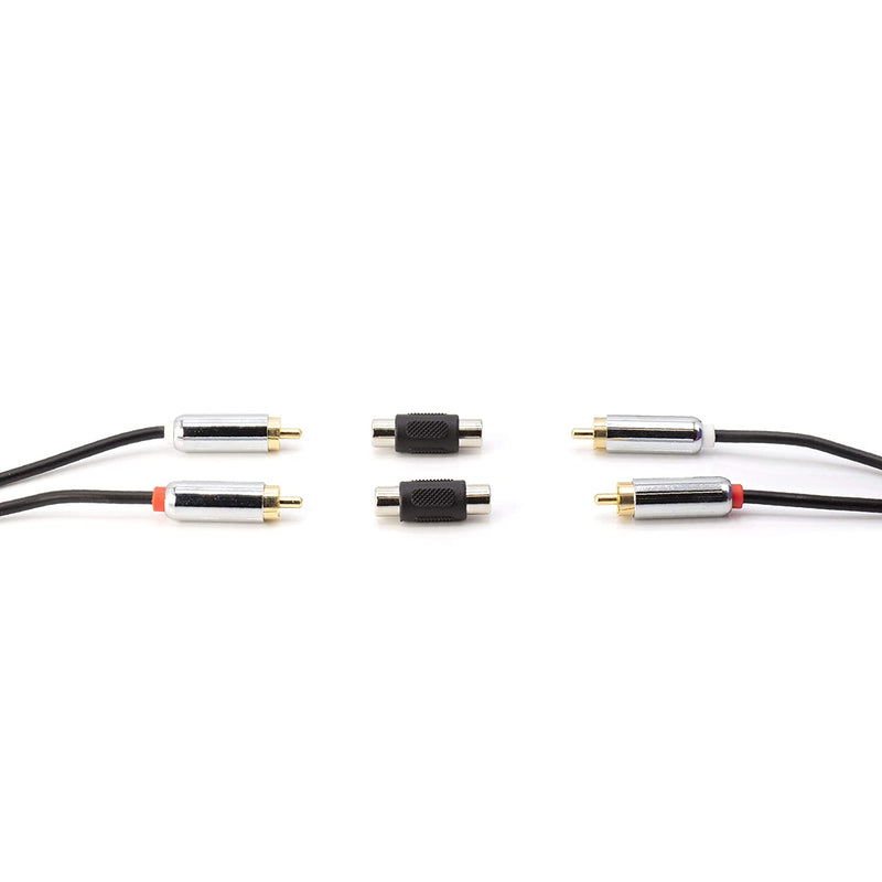 RCA Adapter, Female to Female Coupler, Extender, Barrel - Audio Video RCA Connectors, for Audio, Video, S/PDIF, Subwoofer, Phono, Composite, Component, and More - 4 Pack