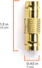Gold BNC Connectors, Female to Female Coupler - 25 Pack - (Barrel Connector) Adapter for Security Camera CCTV, SDI, HD-SDI
