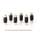 RCA Adapter, Female to Female Coupler, Extender, Barrel - Audio Video RCA Connectors, for Audio, Video, S/PDIF, Subwoofer, Phono, Composite, Component, and More - 4 Pack