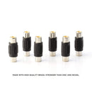 RCA Adapter, Female to Female Coupler, Extender, Barrel - Audio Video RCA Connectors, for Audio, Video, S/PDIF, Subwoofer, Phono, Composite, Component, and More - 50 Pack