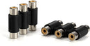 Triple RCA Coupler, Barrel Connector - 10 Pack - 3-Way (6 Port), Audio and Video Female to Female RCA to RCA Adapter