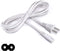 Figure 8 Power Cord (2 Prong) with Copper Wire Core - Non Polarized for Satellite, CATV, Game Systems, and More - NEMA 1-15P to C7 C8 / IEC 320 - UL Listed - White, 4 Feet (1.2 Meter) Power Cable