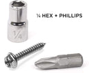 Ribbed Plastic Conical Anchors and Screws - For Concrete, Stucco, Brick, Drywall, and Similar - Kit of 100 Screws, and 100 Anchors