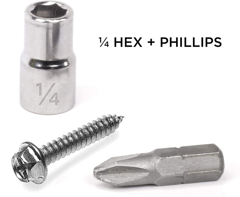 Ribbed Plastic Conical Anchors and Screws - For Concrete, Stucco, Brick, Drywall, and Similar - Kit of 100 Screws, and 100 Anchors
