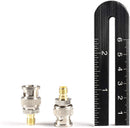 Gold SMA Female to BNC Male Adapter - 4 Pack Coupler - Male to Female Coaxial (RF) Connector, Compatible with RF, SDI, HD-SDI, CCTGV, Camera