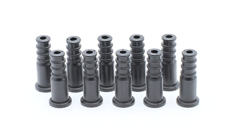 Coaxial Cable Weather Boot - RG6 Connectors RG59 Ends Coaxial Boots - Weatherproof (Black) - Pack of 100