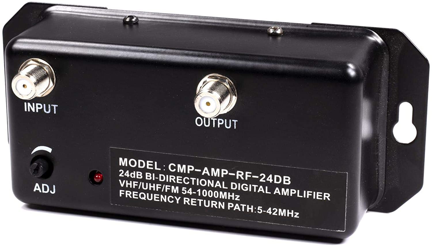 24db Distribution Amplifier - Digital TV Antenna Booster Signal Amplifier, Adjustable Boost/Gain, NTSC, ATSC, FM, UHF, VHF - 1000 MHz - includes RG6 Coaxial Cable