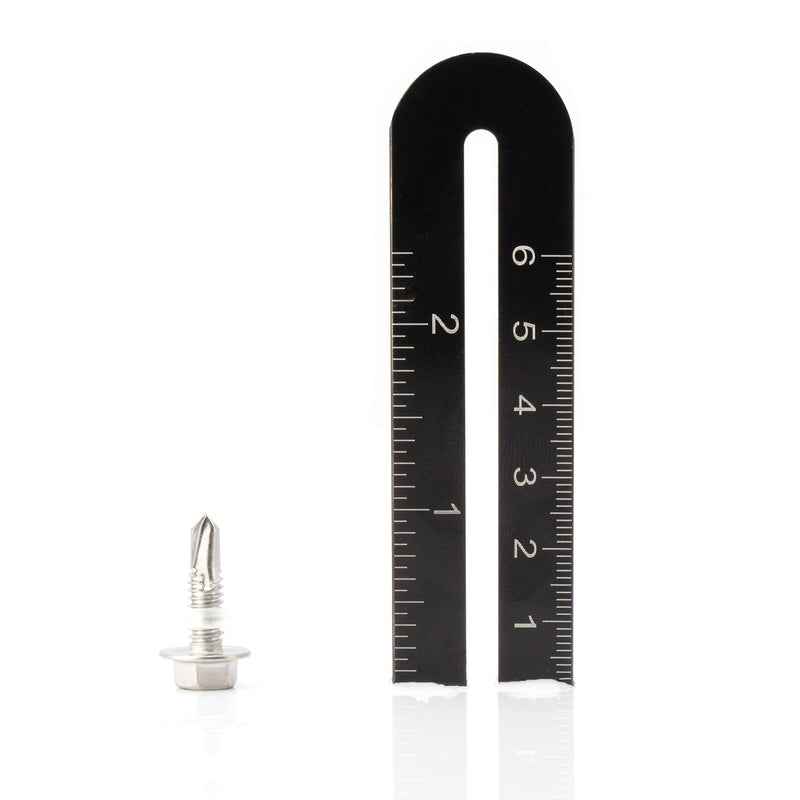 #12 Size, 3/4" Length (19mm) - Self Tapping Screw - Self Drilling Screw - 410 Stainless Steel Screws = Exceptional Wear and Very Corrosion Resistant) - Hex Washer Head - 100pcs