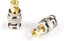 Gold SMA Male to BNC Male Adapter - 10 Pack Coupler - Male to Female Coaxial (RF) Connector, Compatible with RF, SDI, HD-SDI, CCTGV, Camera