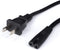Figure 8 Power Cord (2 Prong) with Copper Wire Core - Non Polarized for Satellite, CATV, Game Systems, and More - NEMA 1-15P to C7 C8 / IEC 320 - UL Listed - Black, 6 Feet (1.8 Meter) Power Cable