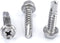 #12 Size, 1" Length (25mm) - Self Tapping Screw -- Self Drilling Screw - 410 Stainless Steel Screws = Exceptional Wear and Very Corrosion Resistant) - Hex and Phillips Head - 100pcs