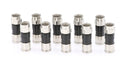 Coaxial Cable Compression Fitting - 50 Pack Connector - for RG6 Coax Cable - with Weather Seal O Ring and Water Tight Grip