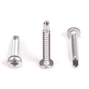 #10 Size, 1 1/4" Length (32mm) - Self Tapping Screw - Self Drilling Screw - 410 Stainless Steel Screws = Exceptional Wear and Very Corrosion Resistant) - Phillips Pan Head - 100pcs
