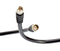 Coaxial Cable (Coax Cable) 100ft with Easy Grip Connector Caps- Black - 75 Ohm RG6 F-Type Coaxial TV Cable - 100 Feet Black