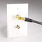 Gold Coaxial Cable Right Angle Connector - 10 Pack - for Tight Corners and Flat Panel TV Mounting - 90 degree F Type Adapter for Coax Cable and Wall Plates