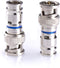 BNC Compression Connector for RG59 Coaxial Cable - Solid Construction with High Grade Metals - Male BNC Connectors for CCTV, SDI, HD-SDI, Siamese, Security Camera - Pack of 100
