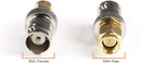 Gold SMA Male to BNC Female Adapter - 10 Pack Coupler - Male to Female Coaxial (RF) Connector, Compatible with RF, SDI, HD-SDI, CCTGV, Camera