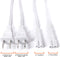 2 Slot Power Cord Two Pack - Includes Both Types: Polarized (Squared End) and Non-Polarized (Figure 8 End) - NEMA 1-15P to C7 C8 UL Listed - 18 AWG, 10 Amps, 125 Volts - 6 Feet (1.8 Meter), White