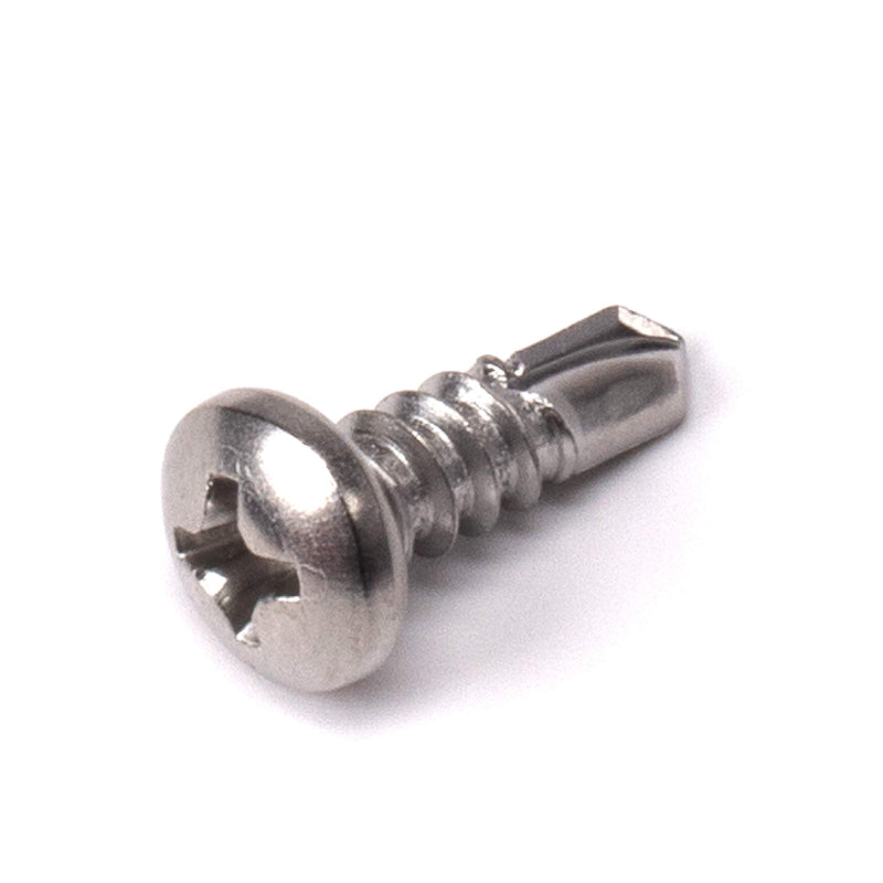 #8 Size, 1/2" Length (13mm) - Self Tapping Screw - Self Drilling Screw - 410 Stainless Steel Screws = Exceptional Wear and Very Corrosion Resistant) - Phillips Pan Head - 100pcs