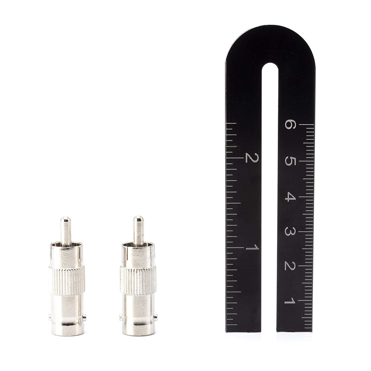 RCA and BNC Coaxial Adapter - BNC Female to RCA Male Connector, Adapter, Coupler, and Converter - For RG11, RG6, RG59, RG58, SDI, HD SDI, CCTV - 4 Pack