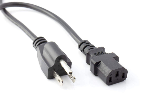 AC Power Cord 3 Prong (18 awg) for TV PC Monitor Wall Mount Set Up |Black – 25ft