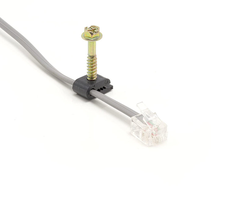 THE CIMPLE CO - Mini Wire Cable Clips, Electrical Wire Cable Clip, 1/10 in (3 mm) Screw Clip and Fastener, Black (100 pieces per bag)