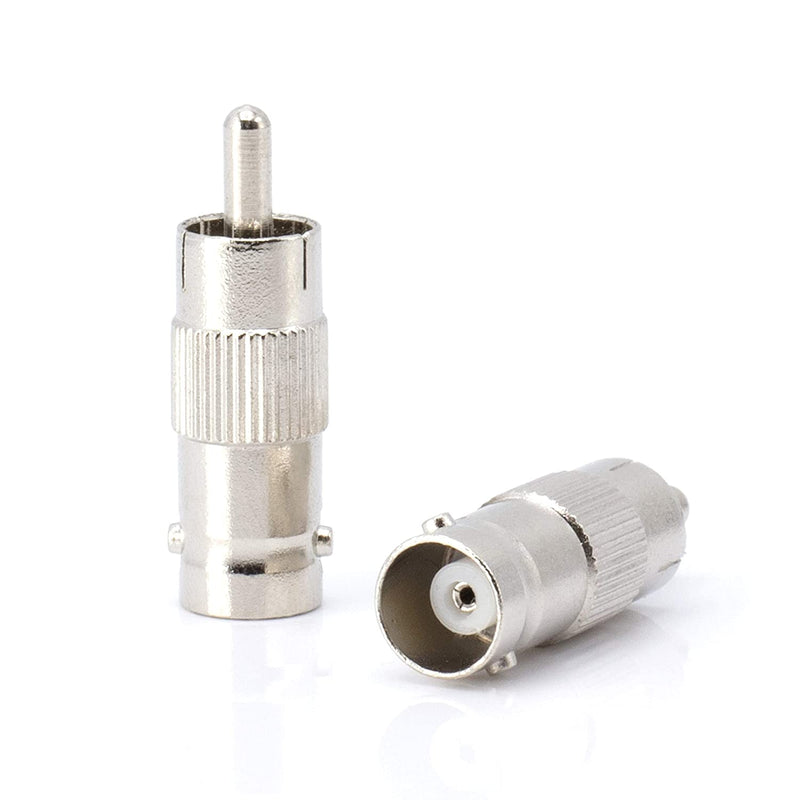 RCA and BNC Coaxial Adapter - BNC Female to RCA Male Connector, Adapter, Coupler, and Converter - For RG11, RG6, RG59, RG58, SDI, HD SDI, CCTV - 50 Pack