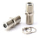 Cable Extension Coupler, with Washer and Nut - 10 Pack - Works with Wall plates - Connects Two Coaxial Video Cables, for Coax F81 (female to female) High Quality 3GHz Satellite, CATV