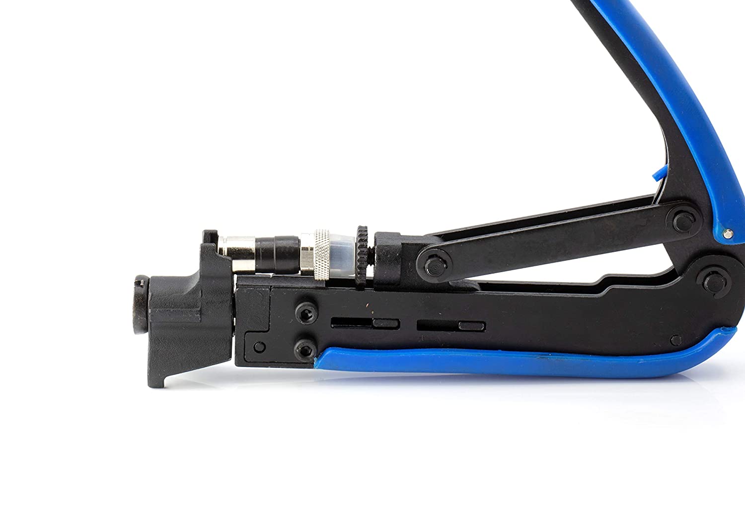 Coaxial Compression Tool - RG59, RG6, RG7, and RG11 Compression for F81 / RF Connectors - Adjustable length and type, for almost all connectors manufactured