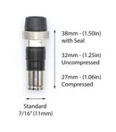 Coaxial Cable Compression Fitting Connector - for RG6 Coax Cable - with Weather Seal O Ring, Weather Boot, and Water Tight Grip (10 Pack)