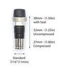 Coaxial Cable Compression Fitting Connector - for RG6 Coax Cable - with Weather Seal O Ring, Weather Boot, and Water Tight Grip (4 Pack)