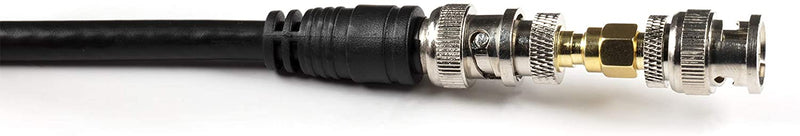 Gold SMA Male to BNC Male Adapter - 10 Pack Coupler - Male to Female Coaxial (RF) Connector, Compatible with RF, SDI, HD-SDI, CCTGV, Camera