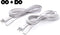 2 Slot Power Cord Two Pack - Includes Both Types: Polarized (Squared End) and Non-Polarized (Figure 8 End) - NEMA 1-15P to C7 C8 UL Listed - 18 AWG, 10 Amps, 125 Volts - 6 Feet (1.8 Meter), White