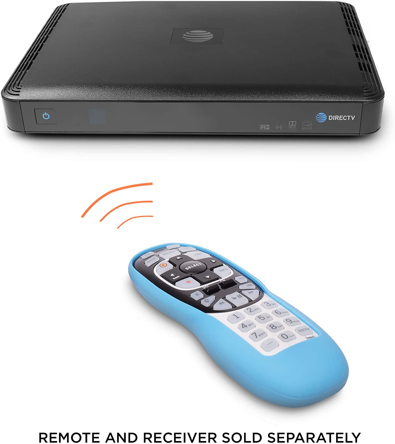 THE CIMPLE CO - DirecTV Compatible Remote Control Case - RC70, RC70H, RC71, RC71H, RC72, RC73, and RC73B - Rubber Protective Skin - Blue Non-Slip Sleeve - 2 Pack