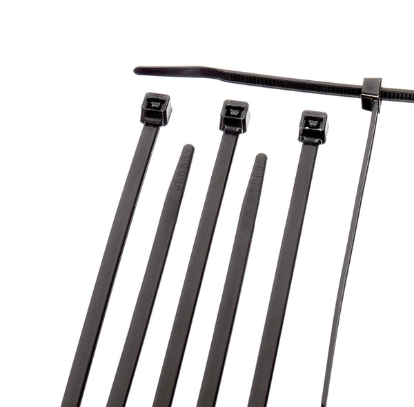 21 inch Black Nylon Zip Ties - Strong Zip Tie, Wire Ties - Indoor and Outdoor Rated - No Tools Needed , Zip Ties (Wire Ties, Cable Ties), 100 Pack - Black - 21"