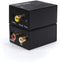 Digital Optical Audio Converter Kit - Digital Optical Coax to Analog RCA Audio Adapter with RCA and Toslink (Fiber) Cable