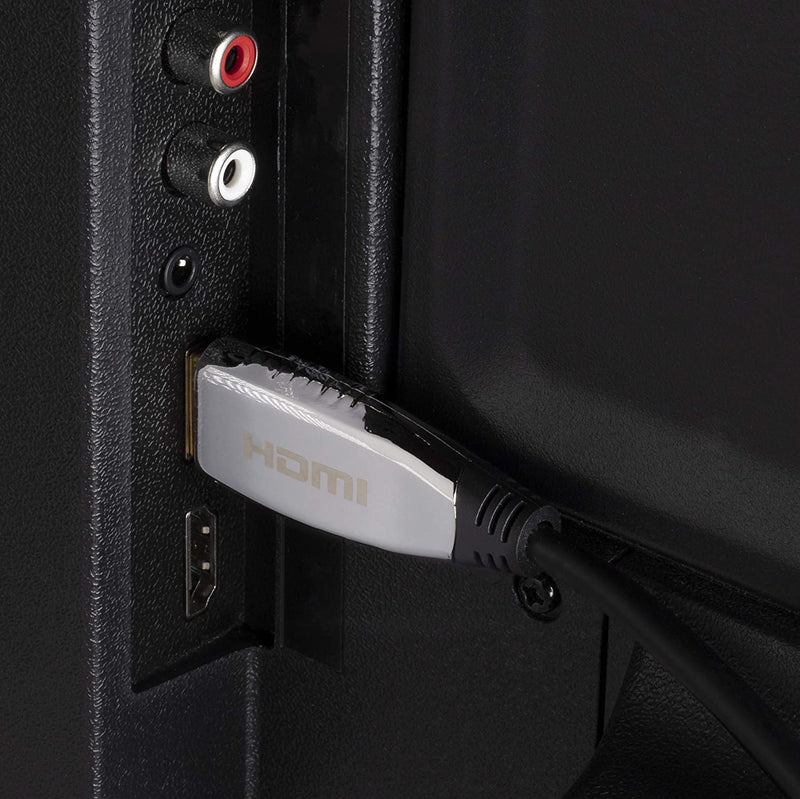 15 Feet, 4K Fiber Optic HDMI Cable, Ultra High Speed Fiber Optic 18Gbps 4K @ 60Hz, 4:4:4 HDR, HDCP, ARC, 3D and More - Hybrid HDMI with Gold Connectors