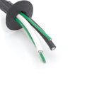 Dual Feed Thru Bushing - (Black) RG6 Feed Through Bushing (Grommet) Replaces Wallplates (Wall Plates) For Coax Coaxial Cable, Network Cable, CCTV - Indoor/ Outdoor Rated - 100 Pack