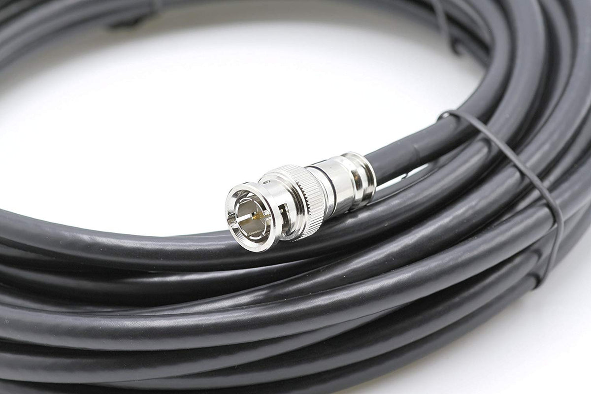 HD SDI Cable | Black Coaxial BNC Male to Male 15ft | 75 Ohm 3Gbps
