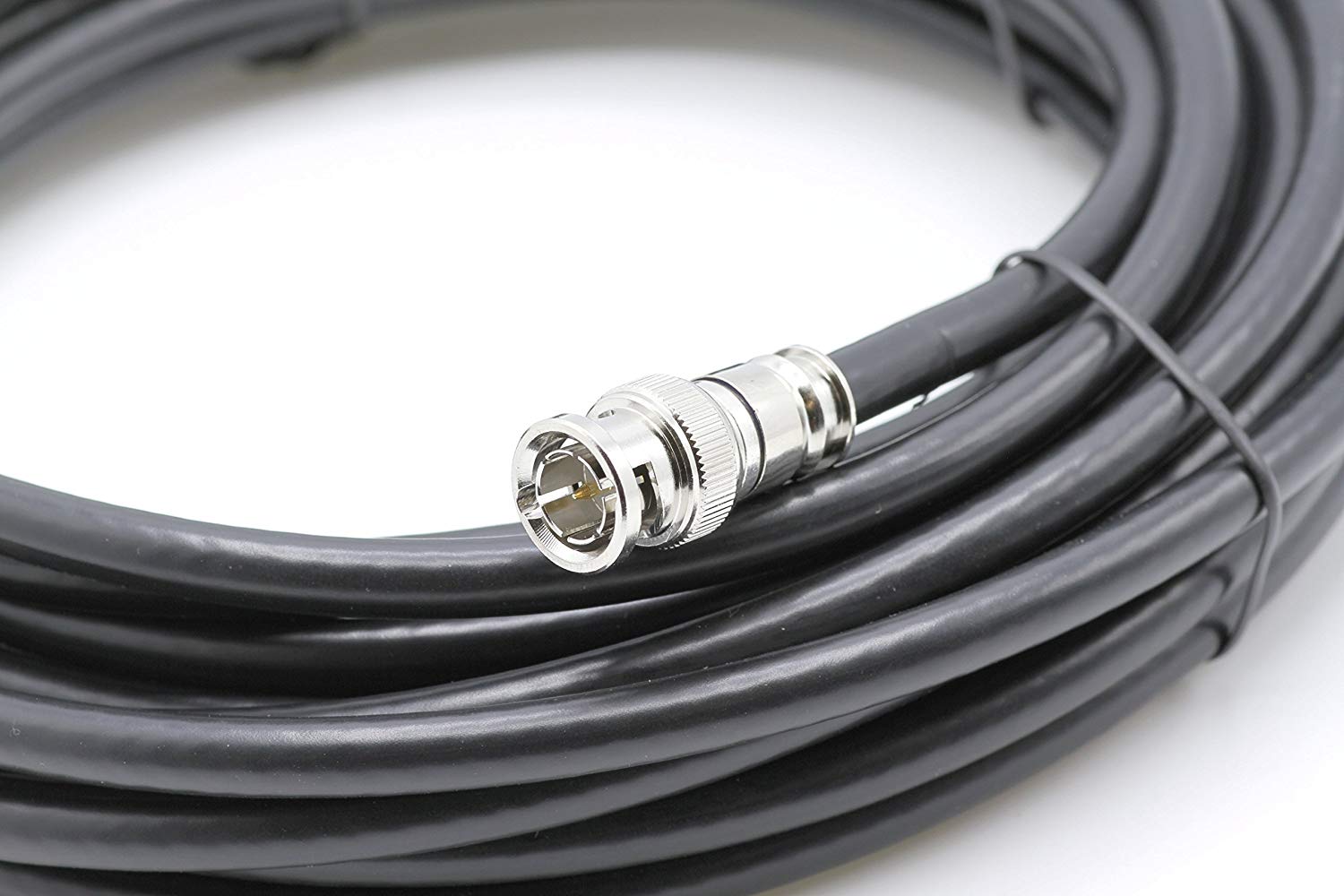 HD SDI Cable | Black Coaxial BNC Male to Male 25ft | 75 Ohm 3Gbps