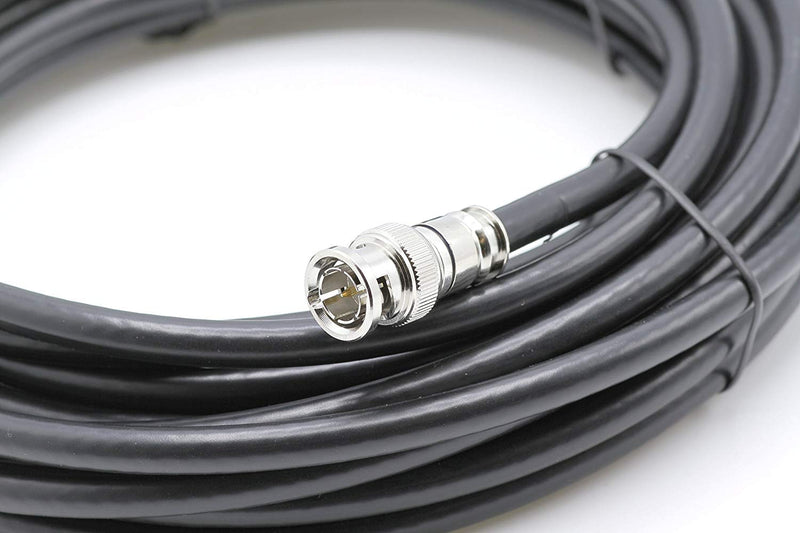 HD SDI Cable | Black Coaxial BNC Male to Male 100ft | 75 Ohm 3Gbps