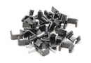 THE CIMPLE CO - Dual, Twin, or Siamese Coaxial Cable Clips, Cat6, Electrical Wire Cable Clip, 1/2 in Nail Clip and Fastener, Black (50 pieces per bag)
