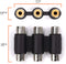Triple RCA Coupler, Barrel Connector - 10 Pack - 3-Way (6 Port), Audio and Video Female to Female RCA to RCA Adapter