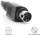 10 Pin to Composite Cable; NOT S-VIDEO CABLE, for Audio and Video; 10 DIN pin to AV - Connects to H25, C31, C41, C41-W, C51, C61, & C61-K- DIRECTV and AT&T Replacement Cable - 12ft